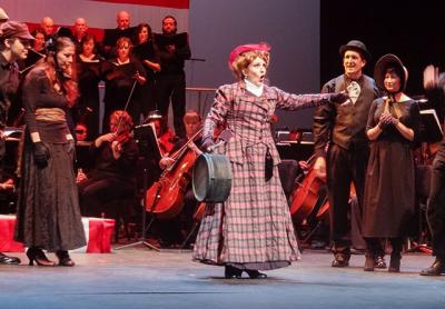 Joy Hermalyn played Roxie Claflin, Victoria Woodhull’s mother, in the Anchorage Opera production of “Mrs. President.” Joy Hermalyn played Roxie Claflin, Victoria Woodhull’s mother, in the Anchorage Opera production of “Mrs. President.”