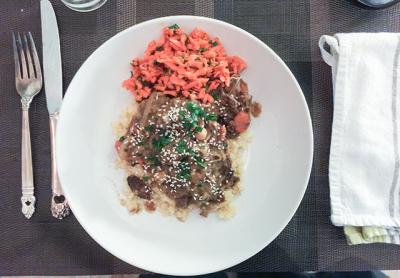 The lamb in winter, served with carrot salad and couscous, is smelly but satisfying.