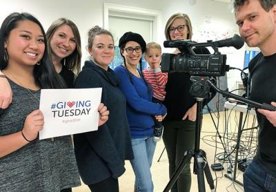 The producers of Guild Hall’s 12-Hour Live Stream event included its staff members, from left, Hannah-Faye Huizing, Kristen Curcie, Samantha Young, Jennifer Brondo, special guest Ivy Brondo, Casey Dalene, and Joe Brondo. The producers of Guild Hall’s 12-Hour Live Stream event included its staff members, from left, Hannah-Faye Huizing, Kristen Curcie, Samantha Young, Jennifer Brondo, special guest Ivy Brondo, Casey Dalene, and Joe Brondo.