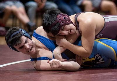 Marco Rabanal was the day’s sole winner in a 170-pound J.V. match.