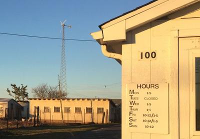 AT&T had hoped to install flat antenna panels on the windmill at Iacono Farm in East Hampton; the town denied the request. AT&T had hoped to install flat antenna panels on the windmill at Iacono Farm in East Hampton; the town denied the request.