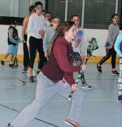 Elizabeth Bistrian, who hopes to play field hockey in college, is, with her cousin, Lina Bistrian, overseeing girls lacrosse clinics at the Sportime Arena Saturday mornings through Feb. 17. Elizabeth Bistrian, who hopes to play field hockey in college, is, with her cousin, Lina Bistrian, overseeing girls lacrosse clinics at the Sportime Arena Saturday mornings through Feb. 17.