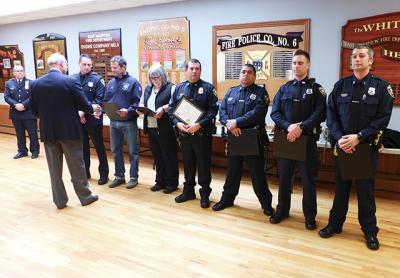 First responders who saved a man’s life received commendations from the village board. First responders who saved a man’s life received commendations from the village board.