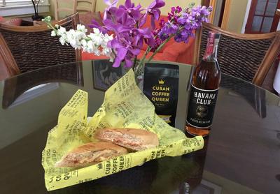 Cuban bread spread with guava paste and cream cheese is joined by some similarly themed beverages in Key West. Cuban bread spread with guava paste and cream cheese is joined by some similarly themed beverages in Key West.