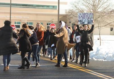 Some 300 East Hampton High School students were among thousands across the country taking part in a student walkout in March to pressure lawmakers for increased gun-control measures.