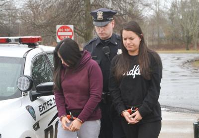 Joseline Lizano-Mairena of Sag Harbor, left, and Katherin Molina of East Quogue were charged by East Hampton Town police on March 6 with possession of narcotics with intent to sell, among other charges. Joseline Lizano-Mairena of Sag Harbor, left, and Katherin Molina of East Quogue were charged by East Hampton Town police on March 6 with possession of narcotics with intent to sell, among other charges.