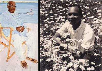 Billy Sullivan painted Kynaston McShine's portrait in 2001 on Gerard Drive in Springs. It is in the collection of the Museum of Modern Art. The photograph of Mr. McShine was taken in Springs in the 1960s. Billy Sullivan painted Kynaston McShine's portrait in 2001 on Gerard Drive in Springs. It is in the collection of the Museum of Modern Art. The photograph of Mr. McShine was taken in Springs in the 1960s.