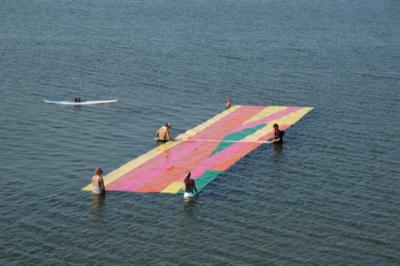 Saskia Friedrich, whose "Love" was installed in the bay in front of the Art Barge on Napeague in 2015, will open her studio at the Watermill Center. Saskia Friedrich, whose "Love" was installed in the bay in front of the Art Barge on Napeague in 2015, will open her studio at the Watermill Center.