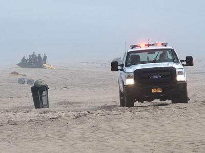 East Hampton Town lifeguards, who were in the midst of training Saturday afternoon, waited for word as to the location of a downed plane that left four people dead. East Hampton Town lifeguards, who were in the midst of training Saturday afternoon, waited for word as to the location of a downed plane that left four people dead.