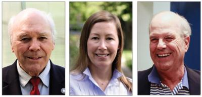 Bruce Siska, left, Rose Brown, center, and Tiger Graham, right, are all running for East Hampton Village Board. Bruce Siska, left, Rose Brown, center, and Tiger Graham, right, are all running for East Hampton Village Board.