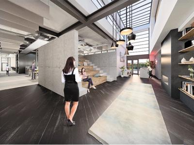 When completed in 2019, the Spur’s new Southampton home — as envisioned in this rendering by Pye Design Architects, Studio2 FLA, and O’Brien & Noel Architects — will have co-working and event spaces and amenities such as two restaurants, a roof deck, a wellness center, and business concierge service. When completed in 2019, the Spur’s new Southampton home — as envisioned in this rendering by Pye Design Architects, Studio2 FLA, and O’Brien & Noel Architects — will have co-working and event spaces and amenities such as two restaurants, a roof deck, a wellness center, and business concierge service.