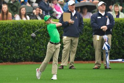 “A pretty swing . . . high extension on the follow-through,” a Golf Channel announcer said as 12-year-old James Bradley of Springs launched a drive at Augusta National. “A pretty swing . . . high extension on the follow-through,” a Golf Channel announcer said as 12-year-old James Bradley of Springs launched a drive at Augusta National.