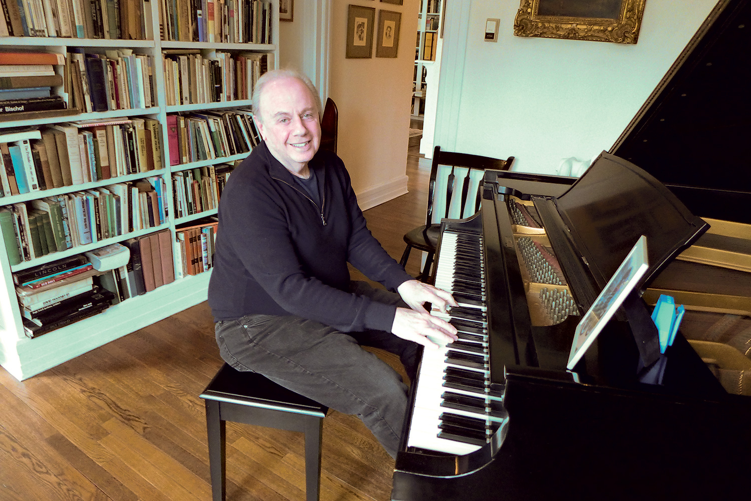 At home in Quogue, Roger Rosenblatt improvised a few bars inspired by “Georgia on My Mind.”
