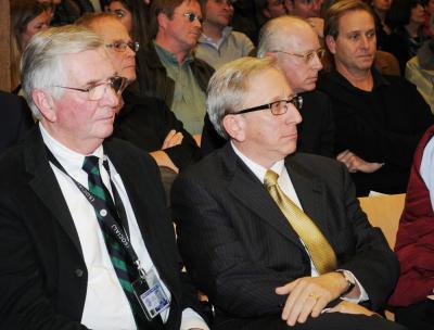 Jim Brundige, left, who has been the East Hampton Airport manager for a decade, will retire this fall. Jim Brundige, left, who has been the East Hampton Airport manager for a decade, will retire this fall.
