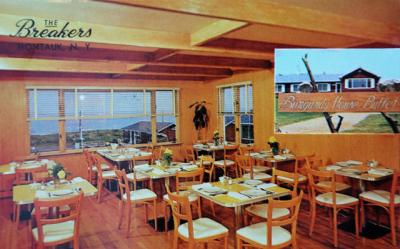 An old postcard offers a look at the original restaurant at the Breakers, then called the Burgundy House Buffet. An old postcard offers a look at the original restaurant at the Breakers, then called the Burgundy House Buffet.