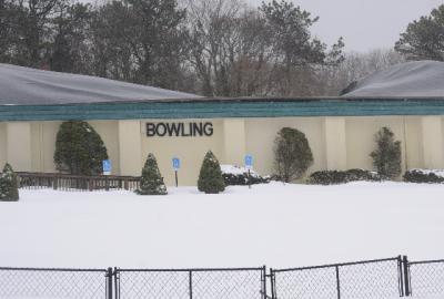Part of East Hampton Bowl's roof collapsed under the weight of the snow.