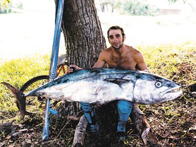 Dashiel Marder speared this dogtooth tuna off the east coast of Africa in December 2011. Mr. Marder was diving for tuna in Indonesia on April 17 when he failed to surface. A search continues. Dashiel Marder speared this dogtooth tuna off the east coast of Africa in December 2011. Mr. Marder was diving for tuna in Indonesia on April 17 when he failed to surface. A search continues.