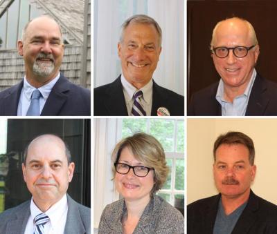 Clockwise top left: Peter Van Scoyoc for supervisor, Paul Giardina for town board, Jeff Bragman for town board, Gerard Larsen for town board, Kathee Burke-Gonzalez for town board, and Manny Vilar for supervisor Clockwise top left: Peter Van Scoyoc for supervisor, Paul Giardina for town board, Jeff Bragman for town board, Gerard Larsen for town board, Kathee Burke-Gonzalez for town board, and Manny Vilar for supervisor