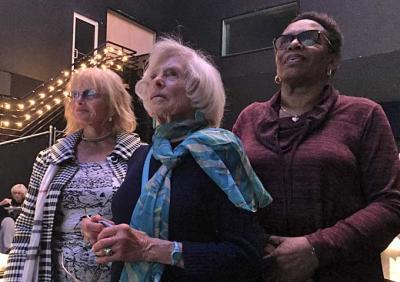 From left, Rona Klopman, an active member of the East Hampton Democratic Committee, along with Betty Mazur, the committee's vice chairwoman, and Audrey Gaines, an East Hampton resident who heads the East Hampton Town Anti-Bias Task Force, were among those who watched the election results at an East Hampton Democratic Committee gathering on Tuesday night at LTV Studios. From left, Rona Klopman, an active member of the East Hampton Democratic Committee, along with Betty Mazur, the committee's vice chairwoman, and Audrey Gaines, an East Hampton resident who heads the East Hampton Town Anti-Bias Task Force, were among those who watched the election results at an East Hampton Democratic Committee gathering on Tuesday night at LTV Studios.