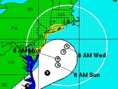 Tropical Storm Hermine is expected to gain strength and linger off the Mid-Atlantic Coast well into next week.