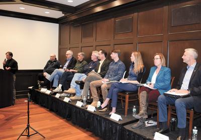 A panel comprising supporters and opponents of the proposed South Fork Wind Farm debated the project on Saturday at the East Hampton Library. A panel comprising supporters and opponents of the proposed South Fork Wind Farm debated the project on Saturday at the East Hampton Library.