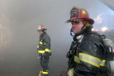 About 150 firefighters from 16 departments across the East End fought the fire on Main Street in Sag Harbor on Dec. 16. About 150 firefighters from 16 departments across the East End fought the fire on Main Street in Sag Harbor on Dec. 16.