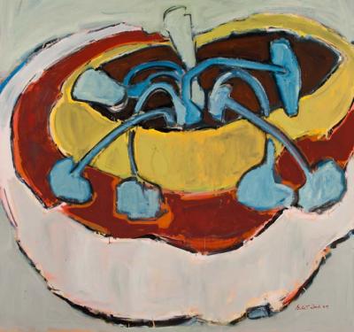 Robert Dash’s 2000 “Florilegium” series of oil paintings include “Untitled (4),” above in detail, and, below, “Untitled (6).” Robert Dash’s 2000 “Florilegium” series of oil paintings include “Untitled (4),” above in detail, and, below, “Untitled (6).”