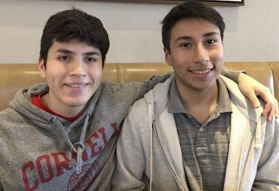 Alexander Sigua Pintado, right, is the East Hampton High School 2018 valedictorian. Jonathan Gomez Barrientos is the salutatorian.