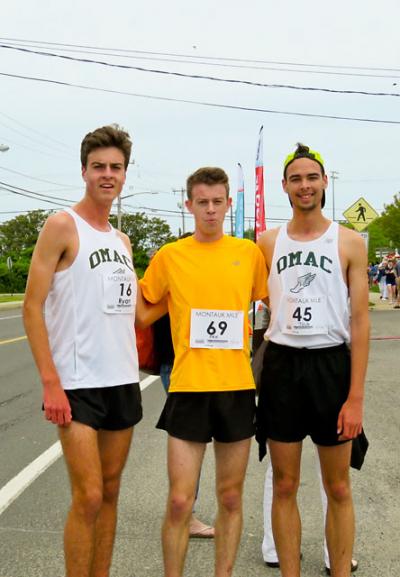 The Montauk Mile’s top three were Ryan Fowkes, Erik Engstrom, and Joshua Green. The Montauk Mile’s top three were Ryan Fowkes, Erik Engstrom, and Joshua Green.