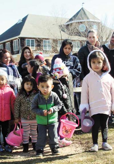 Kids got ready for the mad scramble at the East Hampton Democrats’ Easter egg hunt in Herrick Park on Saturday. Kids got ready for the mad scramble at the East Hampton Democrats’ Easter egg hunt in Herrick Park on Saturday.