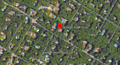 A fire broke out in a bedroom at 36 Cedar Ridge Drive in Springs Friday afternoon. A fire broke out in a bedroom at 36 Cedar Ridge Drive in Springs Friday afternoon.