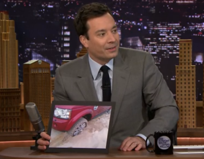 A screenshot from Jimmy Fallon's "Tonight Show" clip online. A screenshot from Jimmy Fallon's "Tonight Show" clip online.