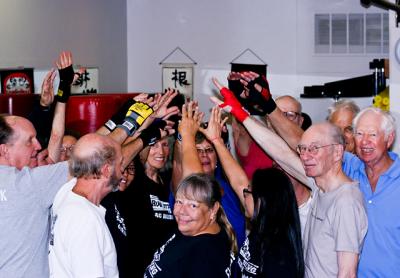 Exercise and camaraderie go hand in hand at Sensei Michelle Del Giorno’s boxing sessions at Epic Martial Arts in Sag Harbor.