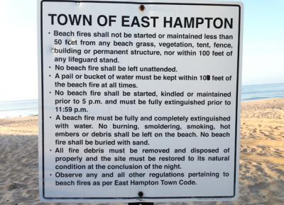 Bonfire rules for Town of East Hampton beaches may change soon, requiring that they be kindled only within metal containers. Bonfire rules for Town of East Hampton beaches may change soon, requiring that they be kindled only within metal containers.