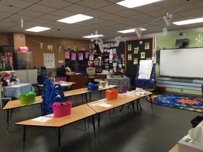More than 100 pieces of furniture from the classrooms of C.D.C.H., like the classroom pictured above, have been donated to the Springs School.