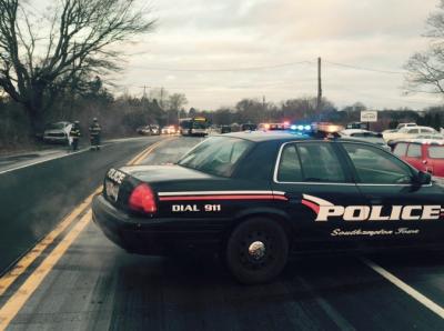 The driver of an S.U.V. was killed in a collision with a Suffolk County bus on Montauk Highway near Hayground Road in Bridgehampton.