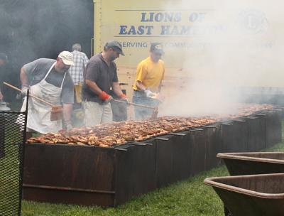 The annual East Hampton Lions Club chicken barbecue is a week earlier this year and has relocated to Amagansett from the Ladies Village Improvement Society fairground. The annual East Hampton Lions Club chicken barbecue is a week earlier this year and has relocated to Amagansett from the Ladies Village Improvement Society fairground.