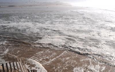 Georgica Pond in East Hampton, which has remained open to the ocean for much of February, will increasingly be inundated as sea level rises. Georgica Pond in East Hampton, which has remained open to the ocean for much of February, will increasingly be inundated as sea level rises.