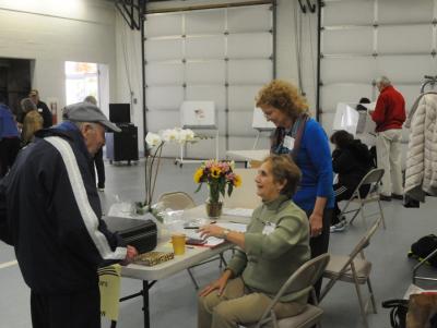 Voters turned out at the Amagansett firehouse earlier on Tuesday. Voters turned out at the Amagansett firehouse earlier on Tuesday.