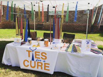 Dillon Kab’s first project was Ties for a Cure to benefit the Max Cure Foundation, which supports pediatric cancer patients and their families at the Stony Brook University Cancer Center.