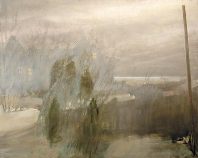 Jane Wilson’s “Water Mill Fog” is from the painter’s transitional period between realism and abstraction. Jane Wilson’s “Water Mill Fog” is from the painter’s transitional period between realism and abstraction.