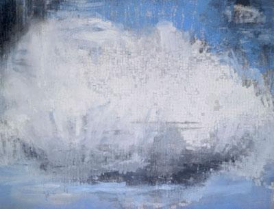 “Cloud Life,” a painting by Eric Dever, inspired a play of the same name by Joe Pintauro and was onstage during its reading on Saturday. “Cloud Life,” a painting by Eric Dever, inspired a play of the same name by Joe Pintauro and was onstage during its reading on Saturday.