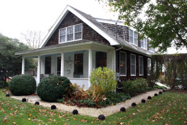 Mr. Lindenfeld selected black bowling balls from his collection of more than 100 to accent the grounds of his house, which is on Cooper Lane in East Hampton Village and was built in 1911.