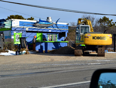 Work in January at Cyril’s Fish House on Napeague resulted in a stop-work order issued by the East Hampton Town chief building inspector and two summonses for removing fuel tanks without a building permit.