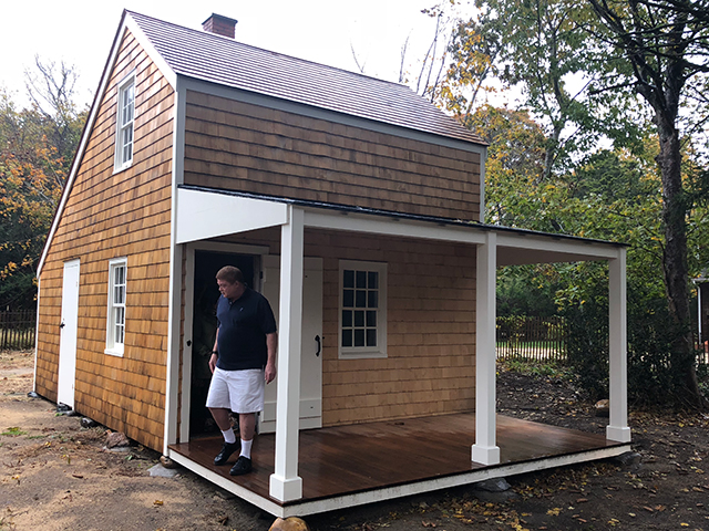 Now that the restoration of the historic Fowler house is complete, Jim Devine, above, and other members of Friends of the Fowler House are thinking about how to landscape the property in a way that honors Fowler’s gardening prowess.