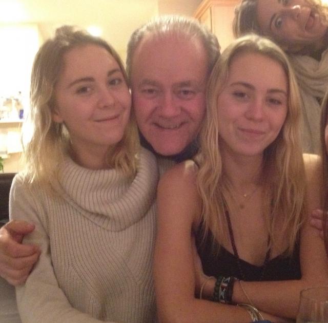 Drew Scott with his twin granddaughters, Hallie Rae Ulrich, left, and Ellison Ulrich, who turned 22 on Aug. 30, about a week before Hallie Rae's fatal overdose.