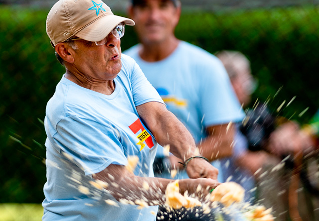 Mike Lupica, one of The Game’s stalwarts, was the traditional turnip’s designated hitter.