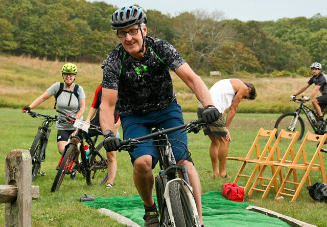 When Dan Farnham is not going to mountains to mountain-bike, he does so on the some 25 miles of trails in Montauk’s Hither Hills.
