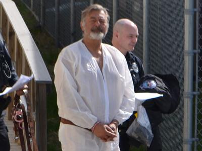 David Osiecki, seen here after he was arraigned on arson charges in Southampton Town Justice Court on April 20, is now facing a second indictment in a separate arson case.