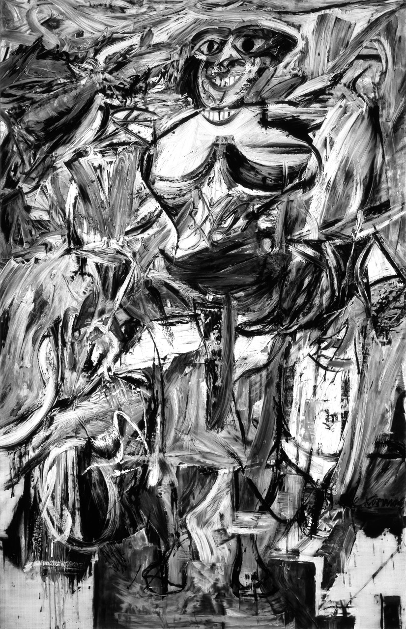 Untitled (After de Kooning, Woman and Bicycle, 1952-53), 2014. Charcoal on mounted paper, 90 x 57 5/8 inches. Courtesy of the artist; Metro Pictures, New York; and Pace Gallery